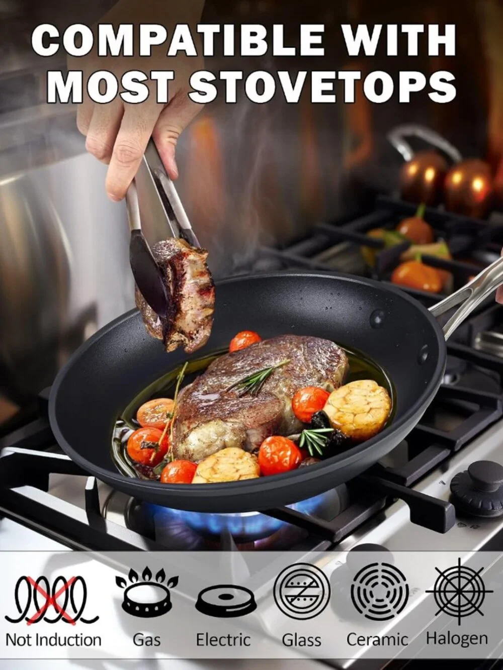 Classic 8-Inch Hard Anodized Nonstick Frying Pan - Durable & Easy to Clean